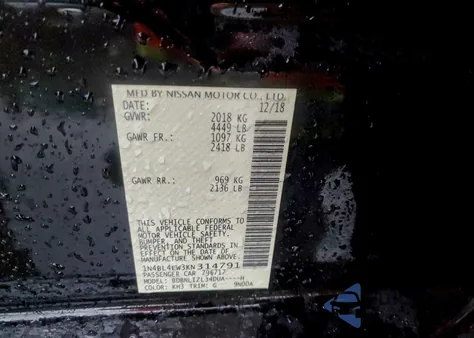 2019 Nissan Altima Sl из США, поврежденный, VIN 1N4BL4EW3KN314791